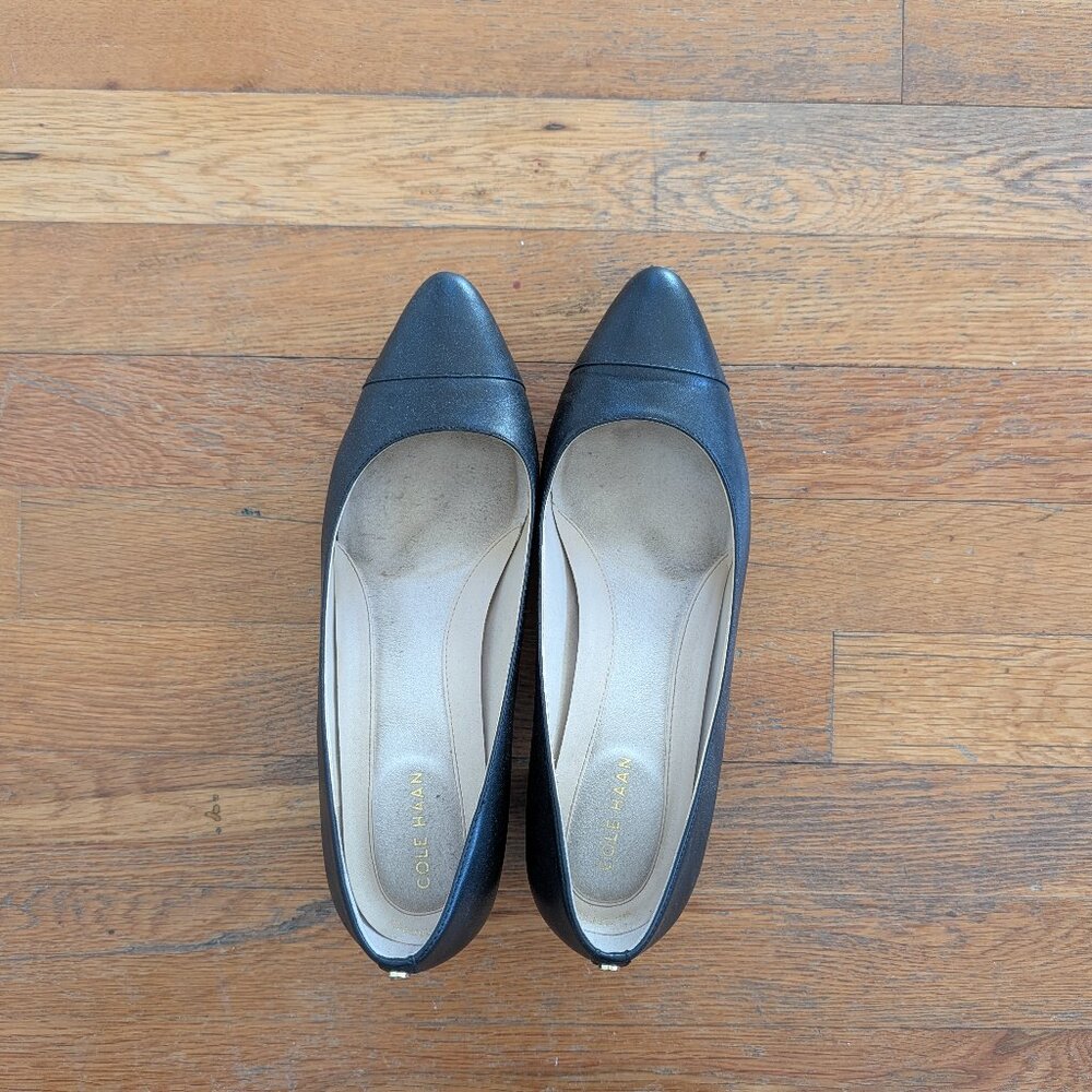 Cole Haan -leather block heel pumps